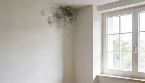 Moho por condensación en techo y pared en Bogotá